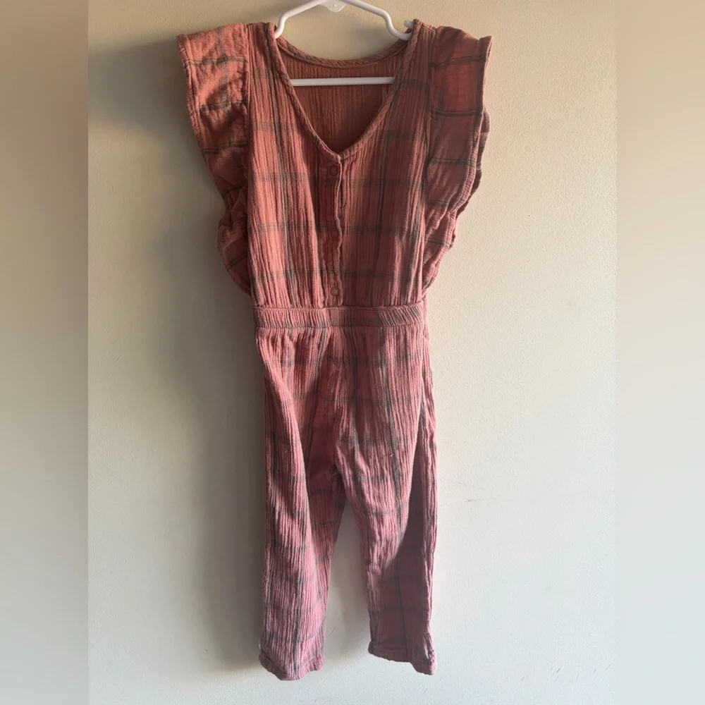 Pink Ruffled Kids Romper - Picture 2 of 4